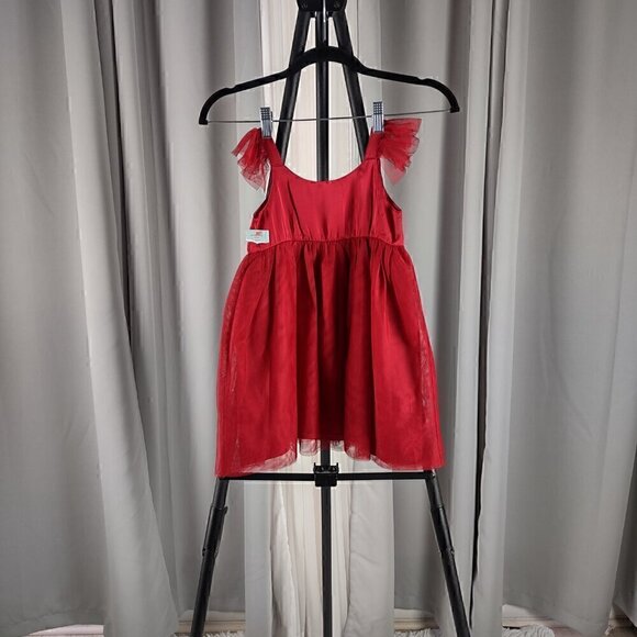 Cat & Jack Little Girls Sleeveless Ruffled Straps Formal Dress Size XS 4-5 (NWT) - Picture 3 of 11